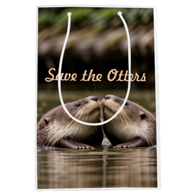 Save the Otters Medium Gift Bag (Front)