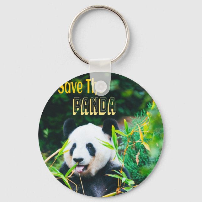 Save The Panda Key Ring (Front)