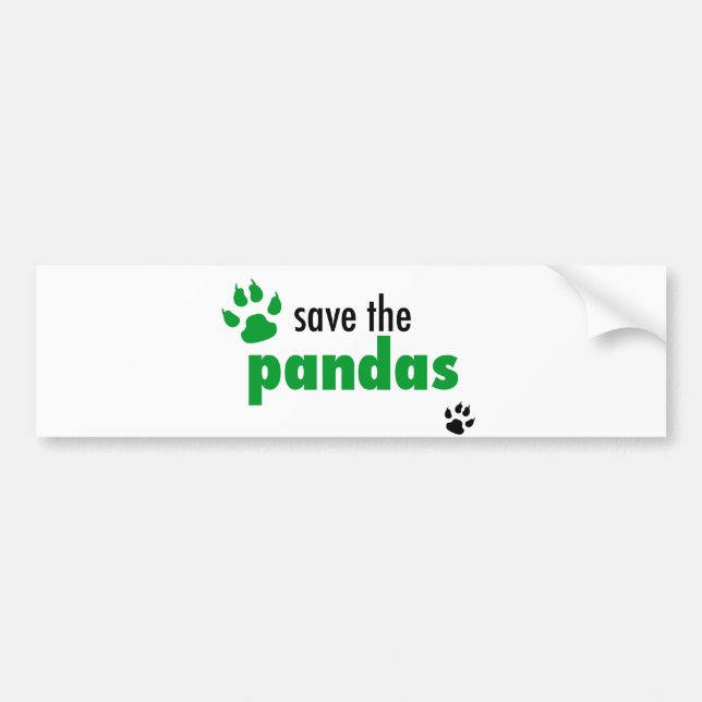 Save The Pandas Bumper Sticker (Front)