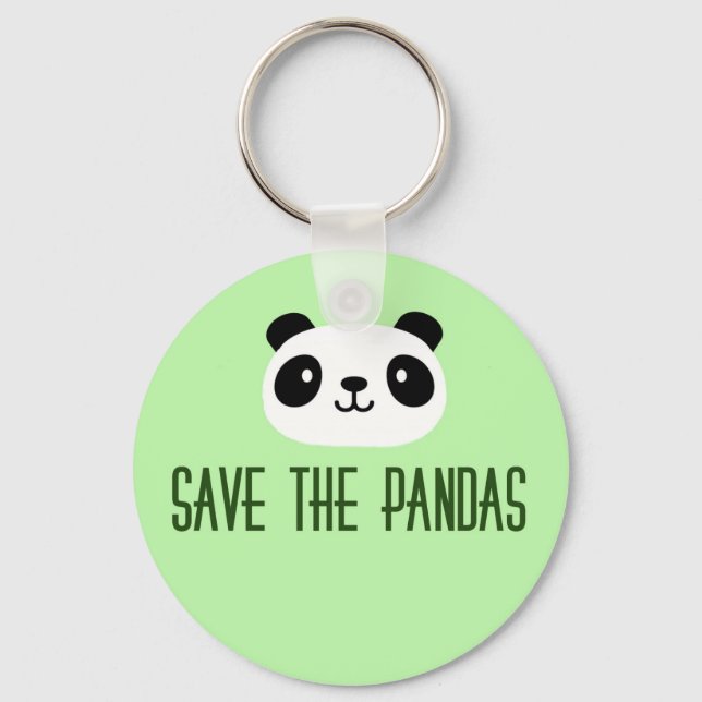 Save The Pandas Key Ring (Front)