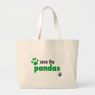Save The Pandas Large Tote Bag