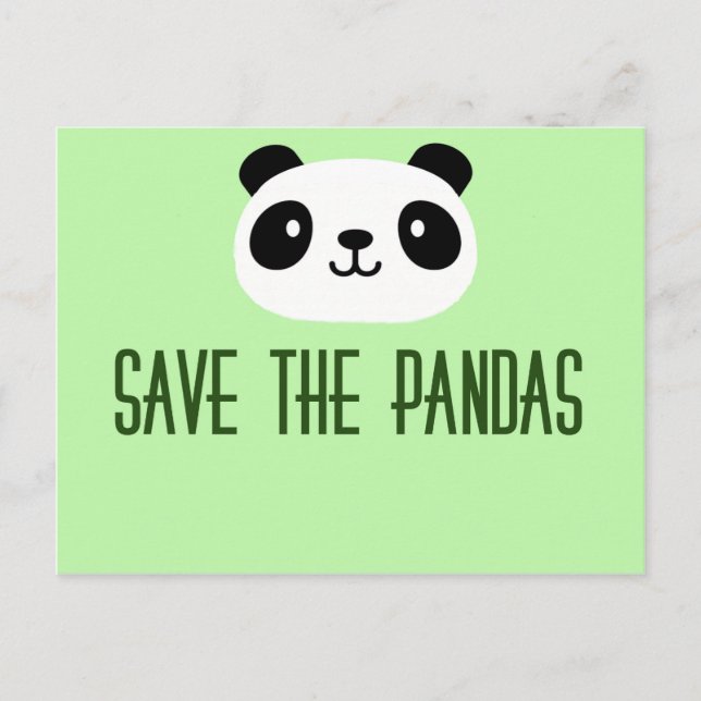 Save The Pandas Postcard (Front)