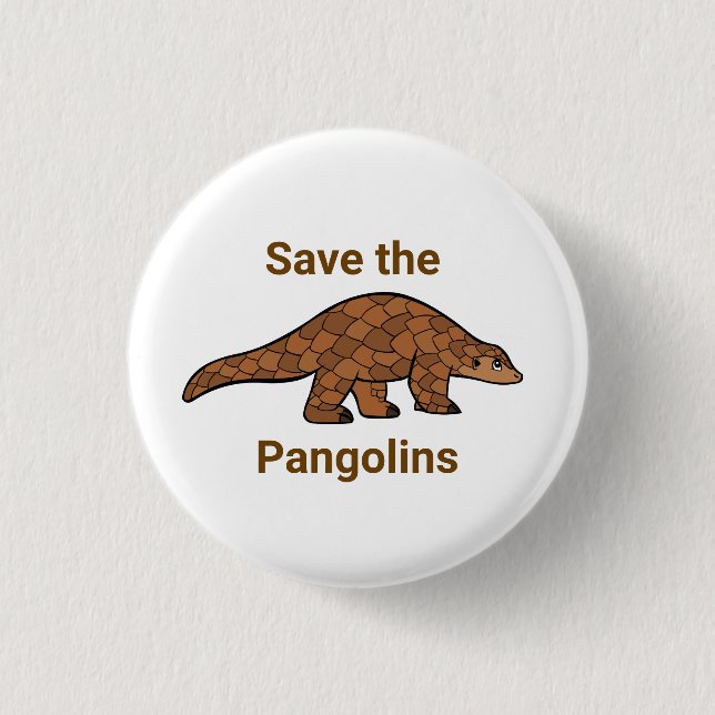 Save the Pangolin pin back (Front)