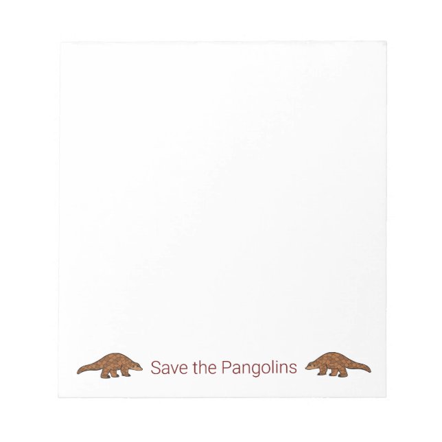 Save the Pangolins Notepad (Front)