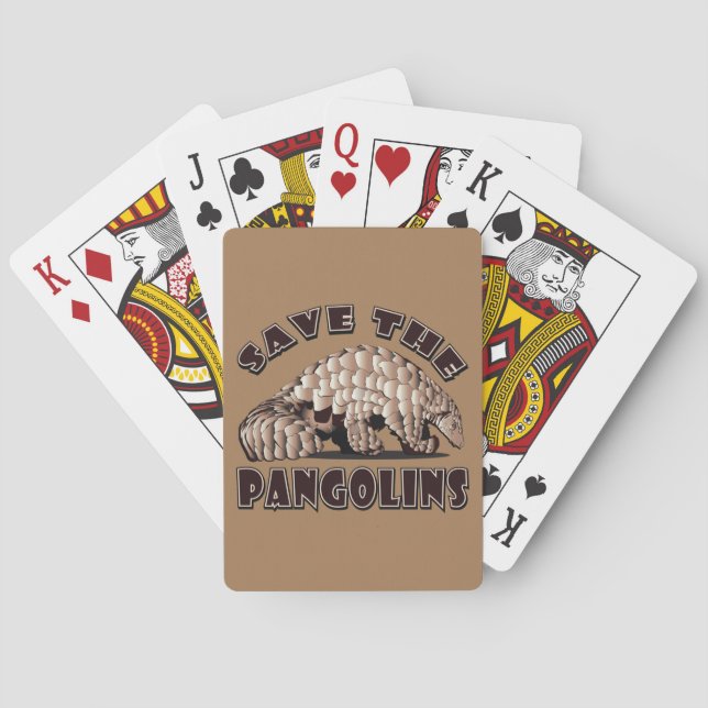 Save The Pangolins Playing Cards (Back)