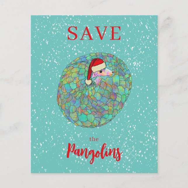 Save the Pangolins Slogan Personalised Budget (Front)