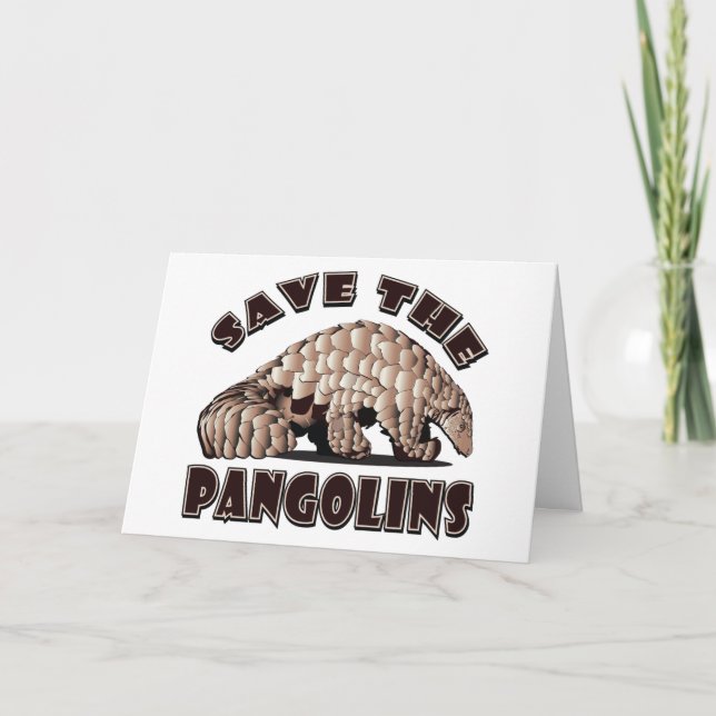 Save The Pangolins Thank You Card (Front)