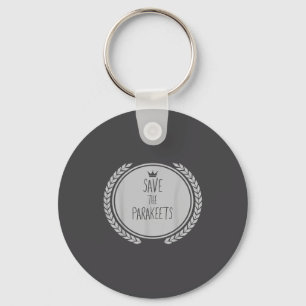 Save The Parakeets Animal Parakeet  Key Ring