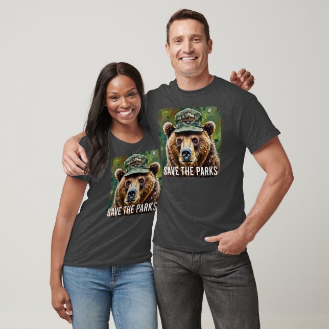 Save The Parks America National Park bear  T-Shirt (Unisex)