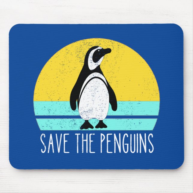 Save The Penguins Mouse Pad (Front)