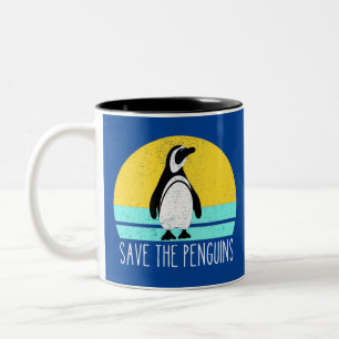 Save The Penguins Two-Tone Coffee Mug