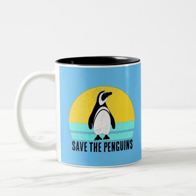 Save The Penguins Two-Tone Coffee Mug (Left)