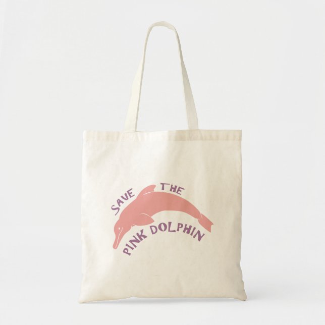 Save the Pink Dolphin Tote Bag (Front)