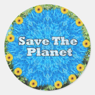Save The Planet Classic Round Sticker