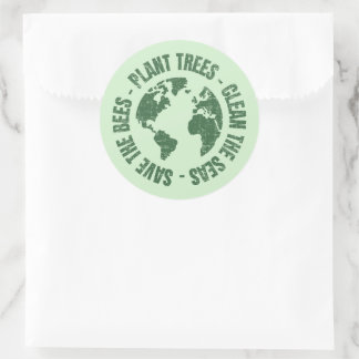Save The Planet Classic Round Sticker