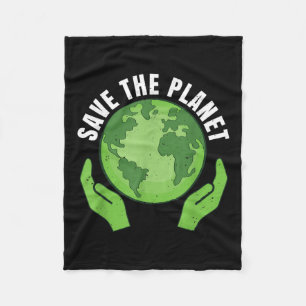 Save The Planet Climate Protection, Nature Protect Fleece Blanket