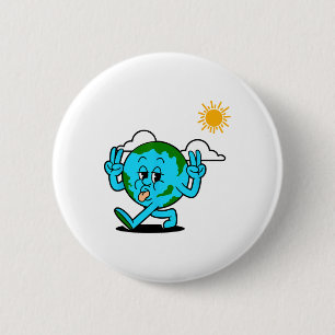 Save The Planet Earth Day Environment Nature Lover 6 Cm Round Badge