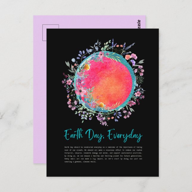 Save the Planet,  Earth Day Everyday  Postcard (Front/Back)