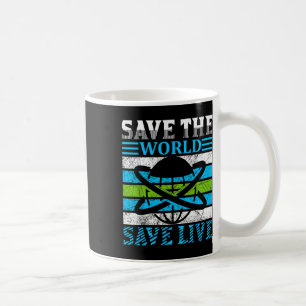 Save The Planet Earth Globe Environmental Protecti Coffee Mug