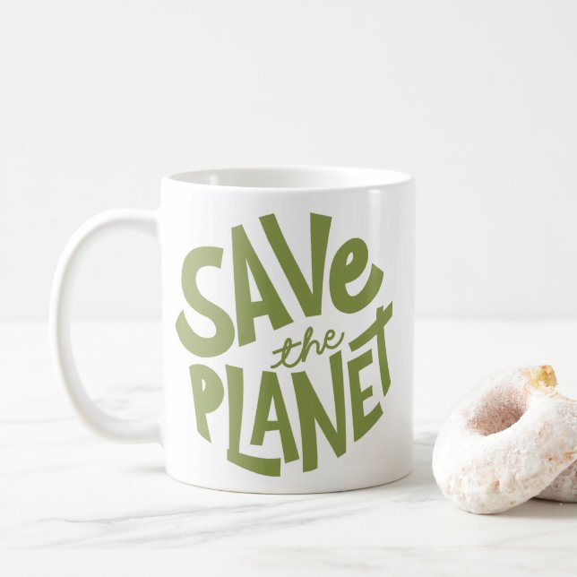 Save the Planet Eco Design Coffee Mug (With Donut)