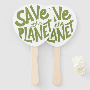 Save the Planet Eco Design Hand Fan