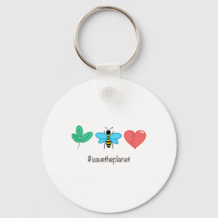 Save The Planet Environmental Protection Climate P Key Ring