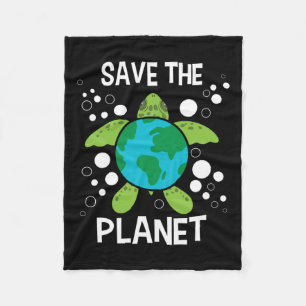 Save The Planet - Environmental Protection Earth D Fleece Blanket