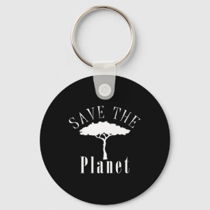 Save The Planet Environmental Protection Earth Day Key Ring