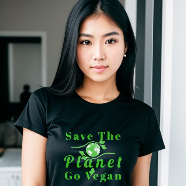Save The Planet Go Vegan Women's T-Shirt (Creator Uploaded)