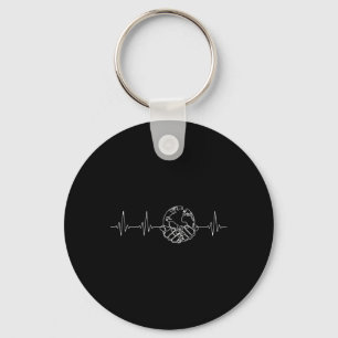 Save The Planet Heartbeat On World Earth Day Envir Key Ring