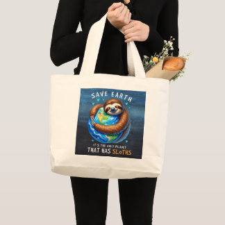 Save The Planet Large Tote Bag