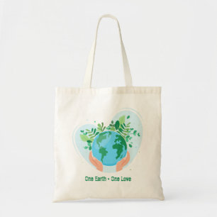 Save the Planet. One Earth One Love Tote Bag