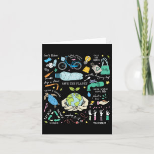 Save The Planet Reduce Reuse Recycle Earth Day Env Card