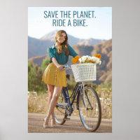Save the Planet – Ride a Bike Motivational Art
