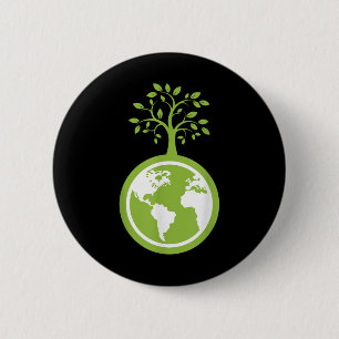 Save The Planet - Save The Earth Environmental Pro 6 Cm Round Badge