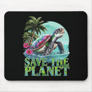 Save The Planet Sea Turtle Oceans Earth Day 2025 E Mouse Pad
