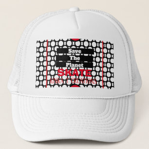 Save The Planet Skate Skateboard Trucker Hat