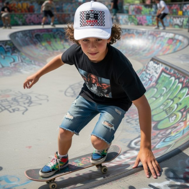 Save The Planet Skate Skateboard Trucker Hat (Creator Uploaded)