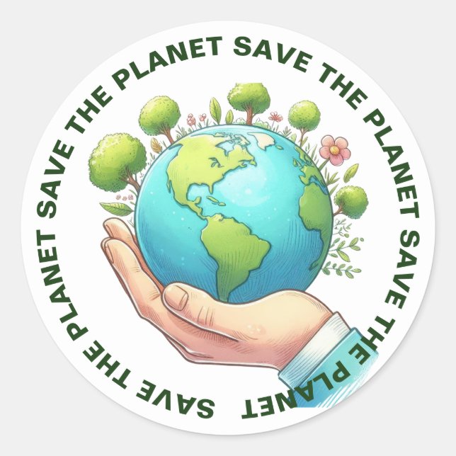 Save The Planet Stickers  (Front)