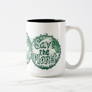Save the planet  Two-Tone coffee mug