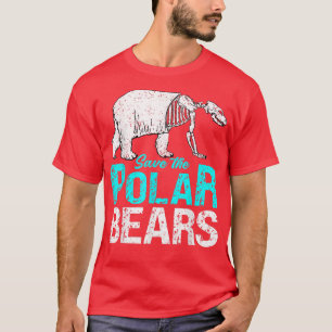 Save The Polar Bear Design For Climate Change Awar T-Shirt
