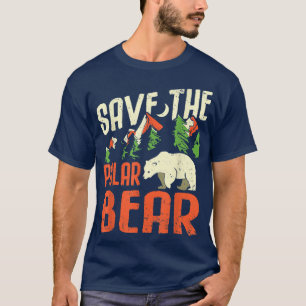 Save The Polar Bear Design For Climate Change Awar T-Shirt