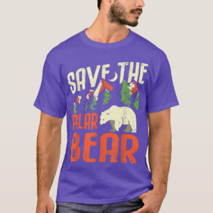 Save The Polar Bear Design For Climate Change Awar T-Shirt