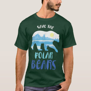 Save The Polar Bear Design For Climate Change Awar T-Shirt