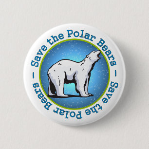 Save the Polar Bears 6 Cm Round Badge