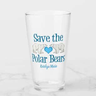 Save the Polar Bears Glass