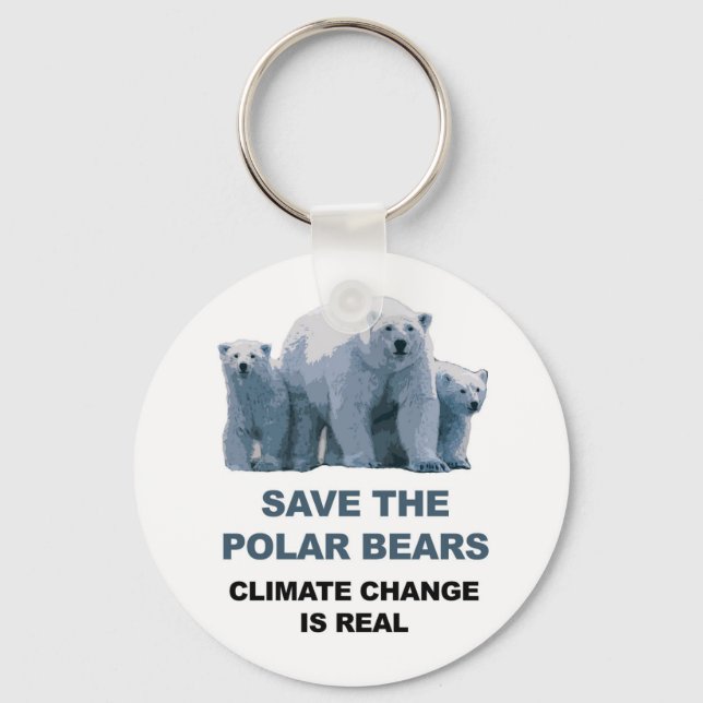 Save the Polar Bears Key Ring (Front)