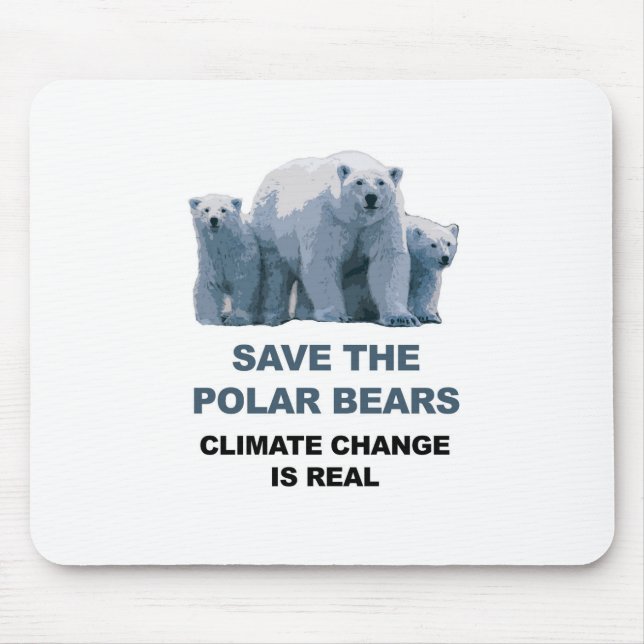 Save the Polar Bears Mouse Pad (Front)