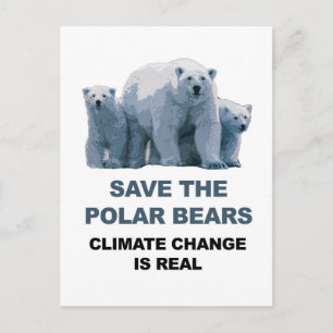 Save the Polar Bears Postcard
