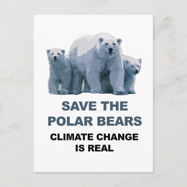 Save the Polar Bears Postcard (Front)